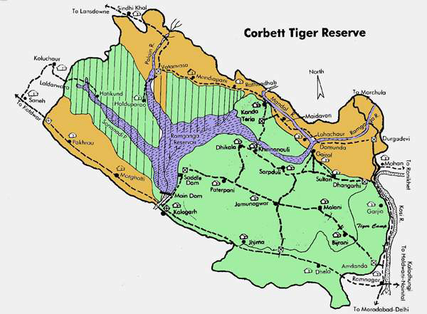 Corbett National Park Map