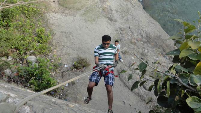 rock climbing