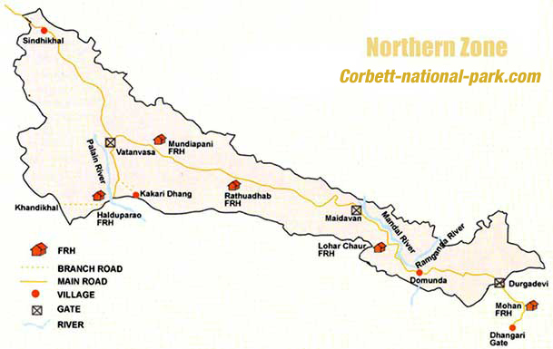 Northern Zone Map Corbett
